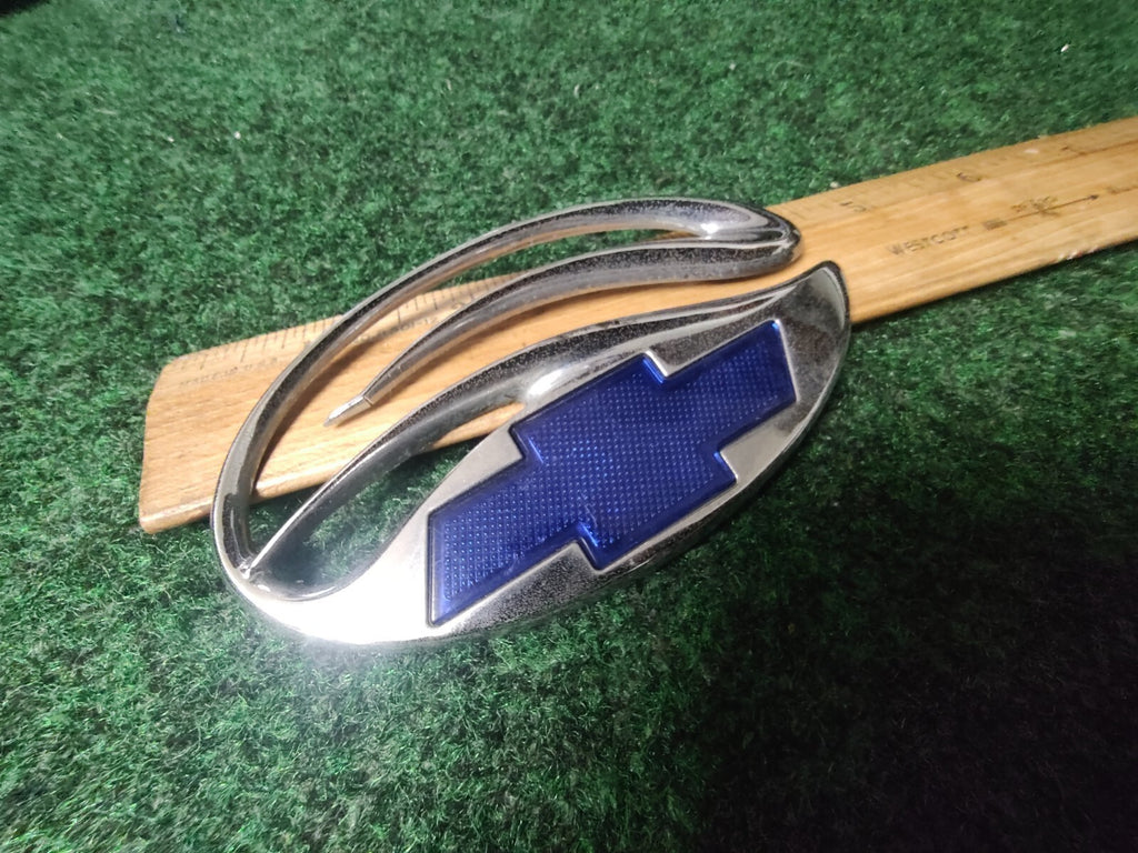 Chevy Chevrolet Malibu Chrome Blue Trunk Lid Emblem Logo Nameplate Badge 4L4