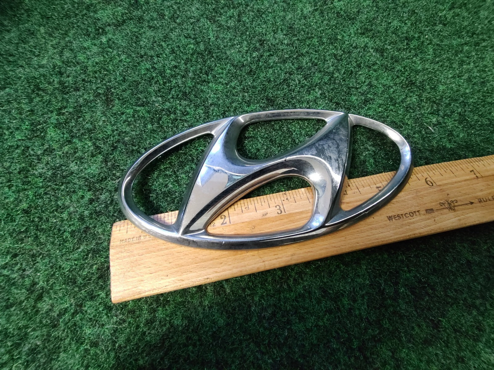 Hyundai Emblem Logo Symbol Badge Chrome OEM Nameplate Name Plate 5S6