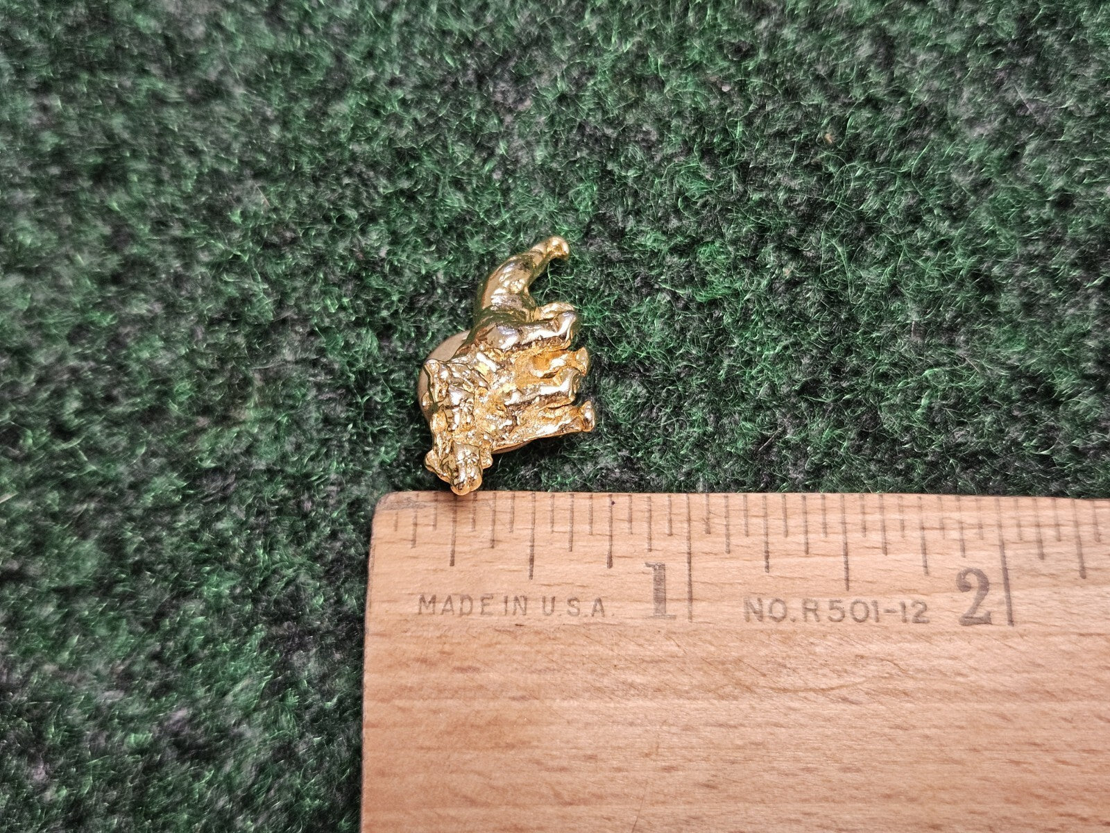 Pair of Guard Dogs Gold Tone Metal & Enamel Lapel Pin Pinback