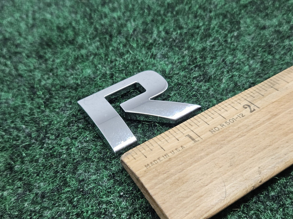 OEM "R" Chrome Hood Hatch Individual Letter Emblem Badge Logo Nameplate 7S9