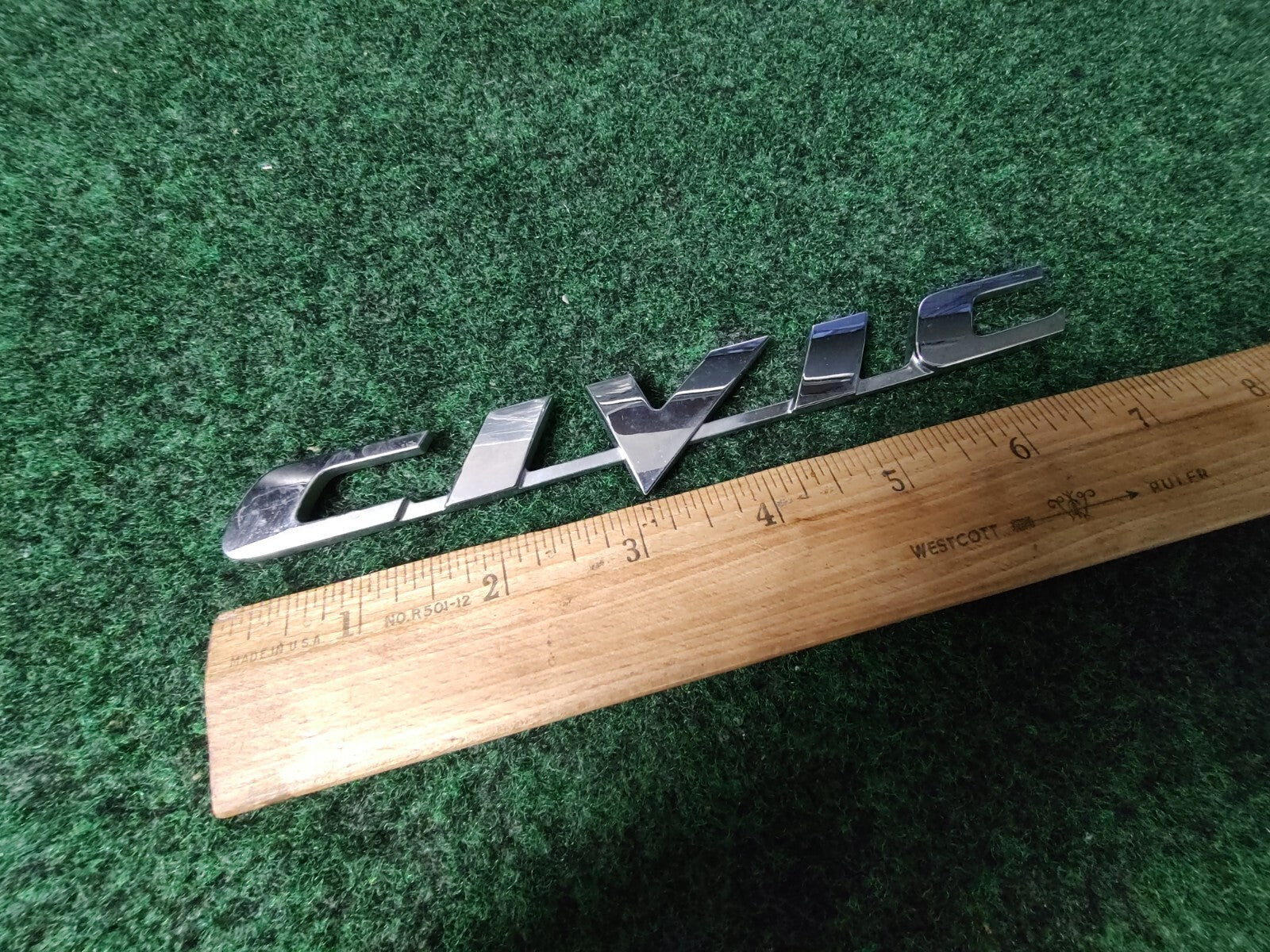 06 07 08 09 10 11 HONDA CIVIC COUPE REAR CHROME EMBLEM LOGO BADGE SIGN OEM 6L4