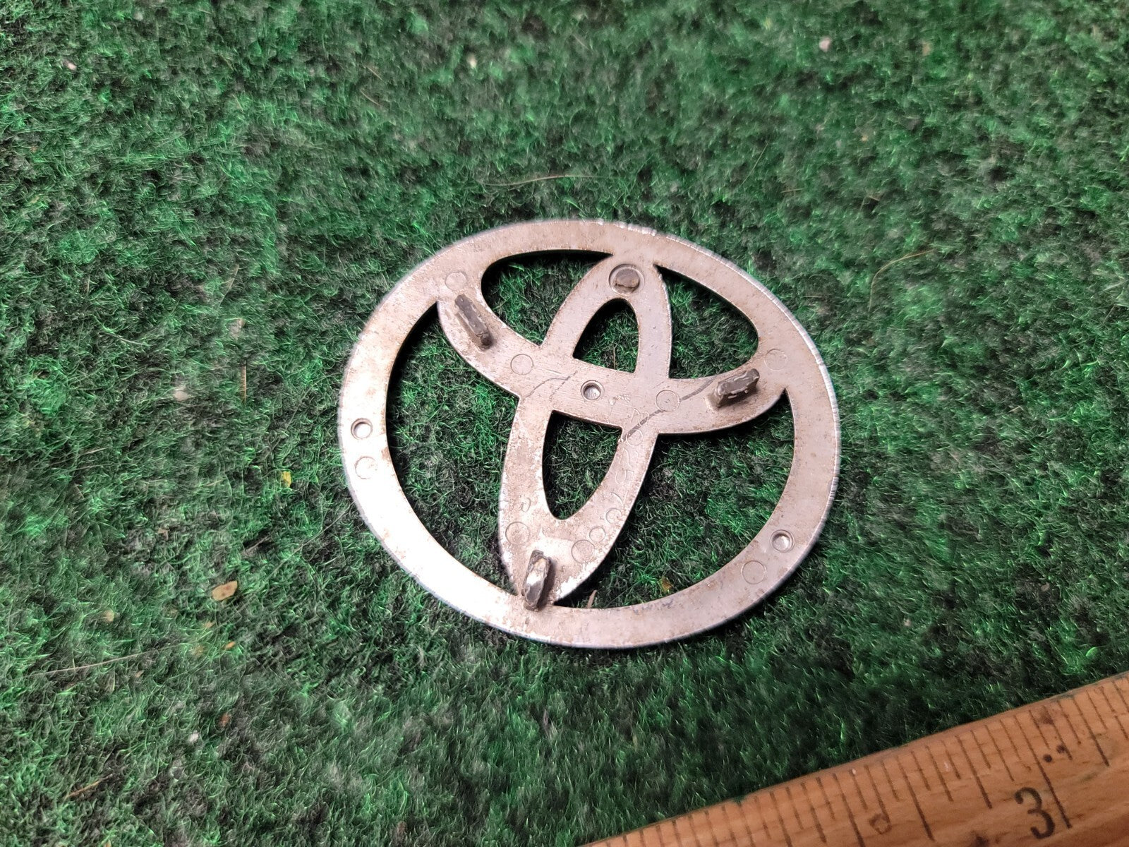 Toyota Chrome Plastic Emblem Badge Logo OEM 2" wide 10L3