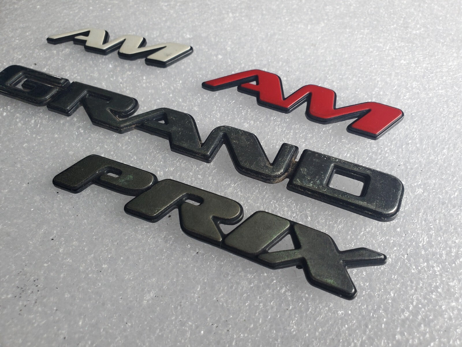 (4) Pontiac OEM Grand Am Prix Emblem Badge Logo Nameplate Name Plate VNTG