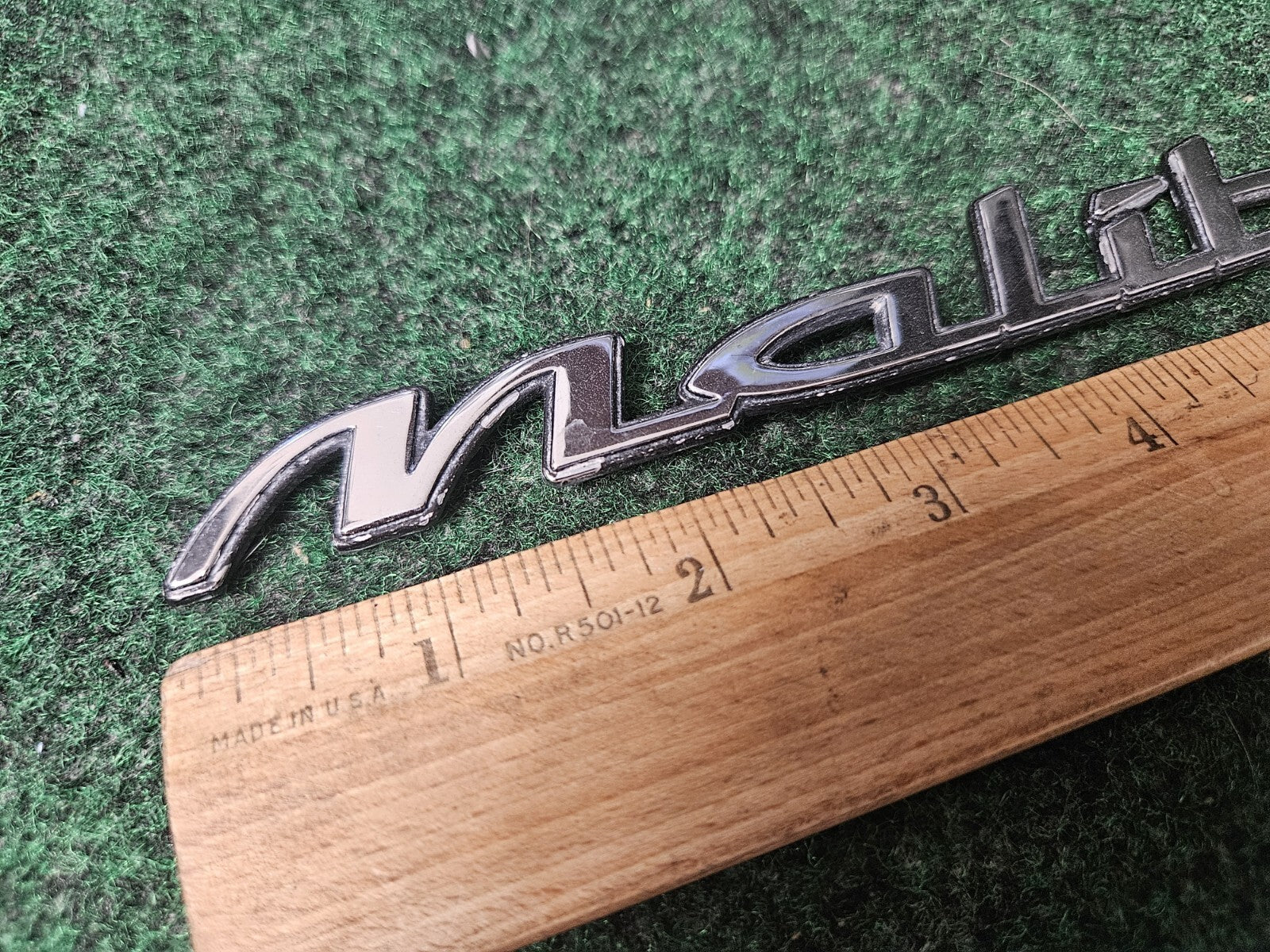 1997-2003 Chevy Malibu Chrome Rear Emblem Badge Logo Nameplate Name Plate 4S7