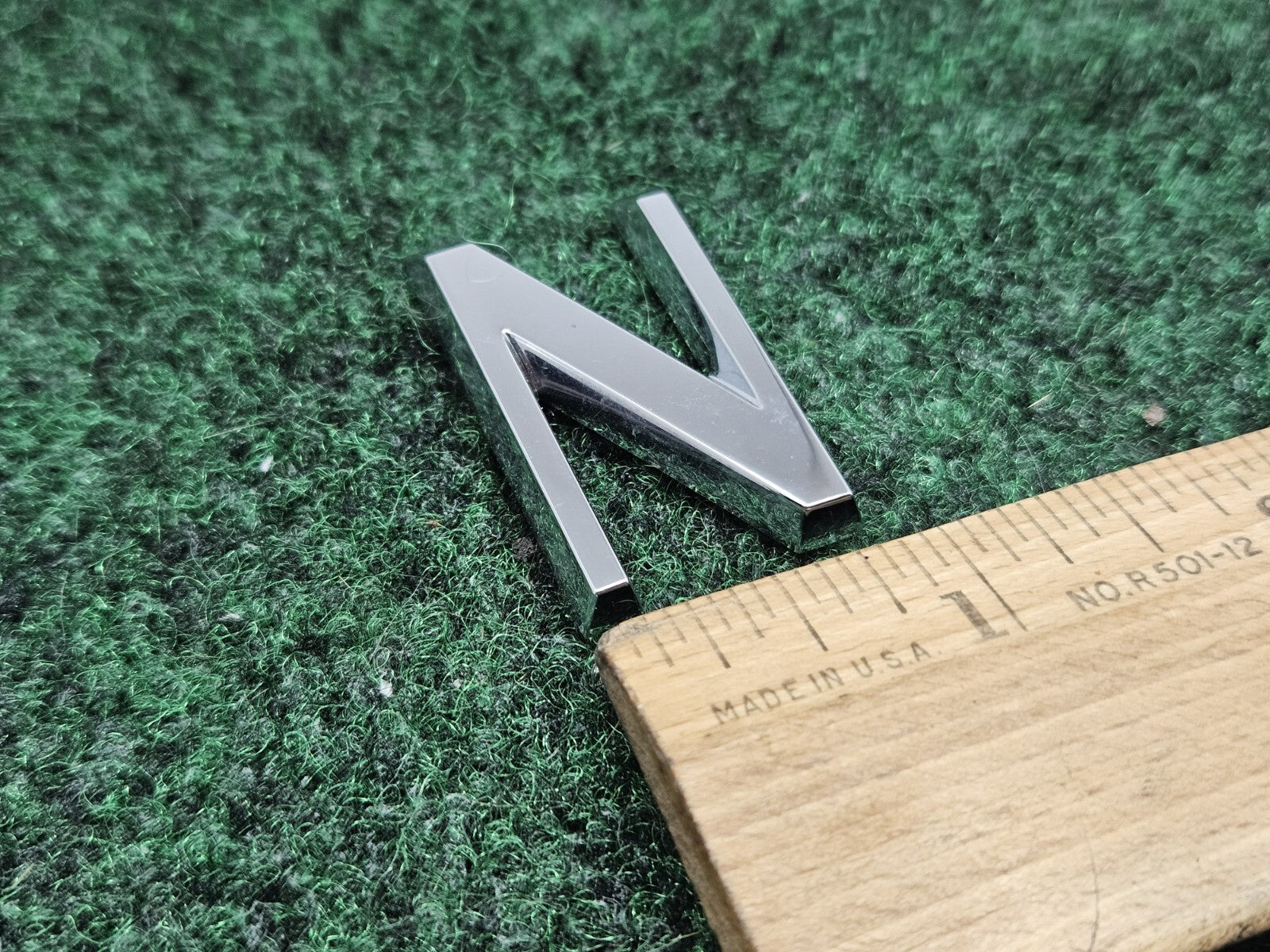 OEM "N" 3D Chrome Individual Letter Emblem Badge Logo Nameplate 7S8