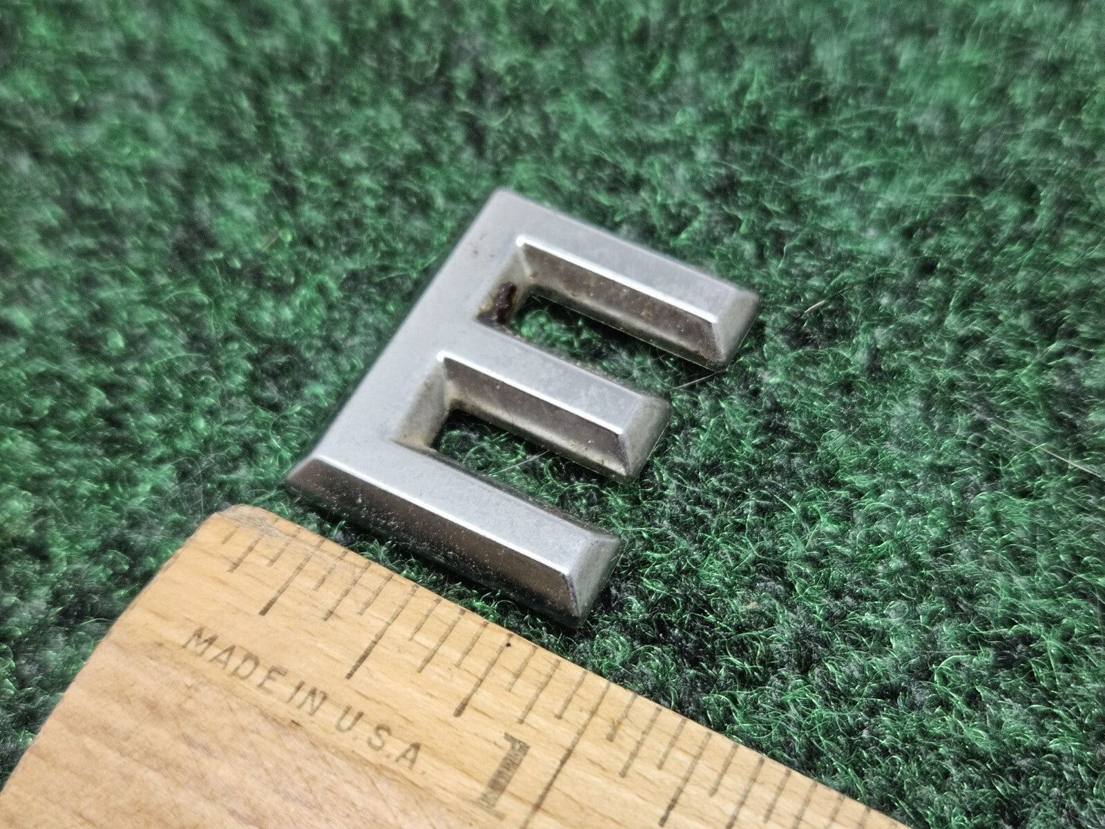 OEM "E" Chrome Hood Hatch Side Individual Letter 3D Emblem Logo Nameplate 7S8