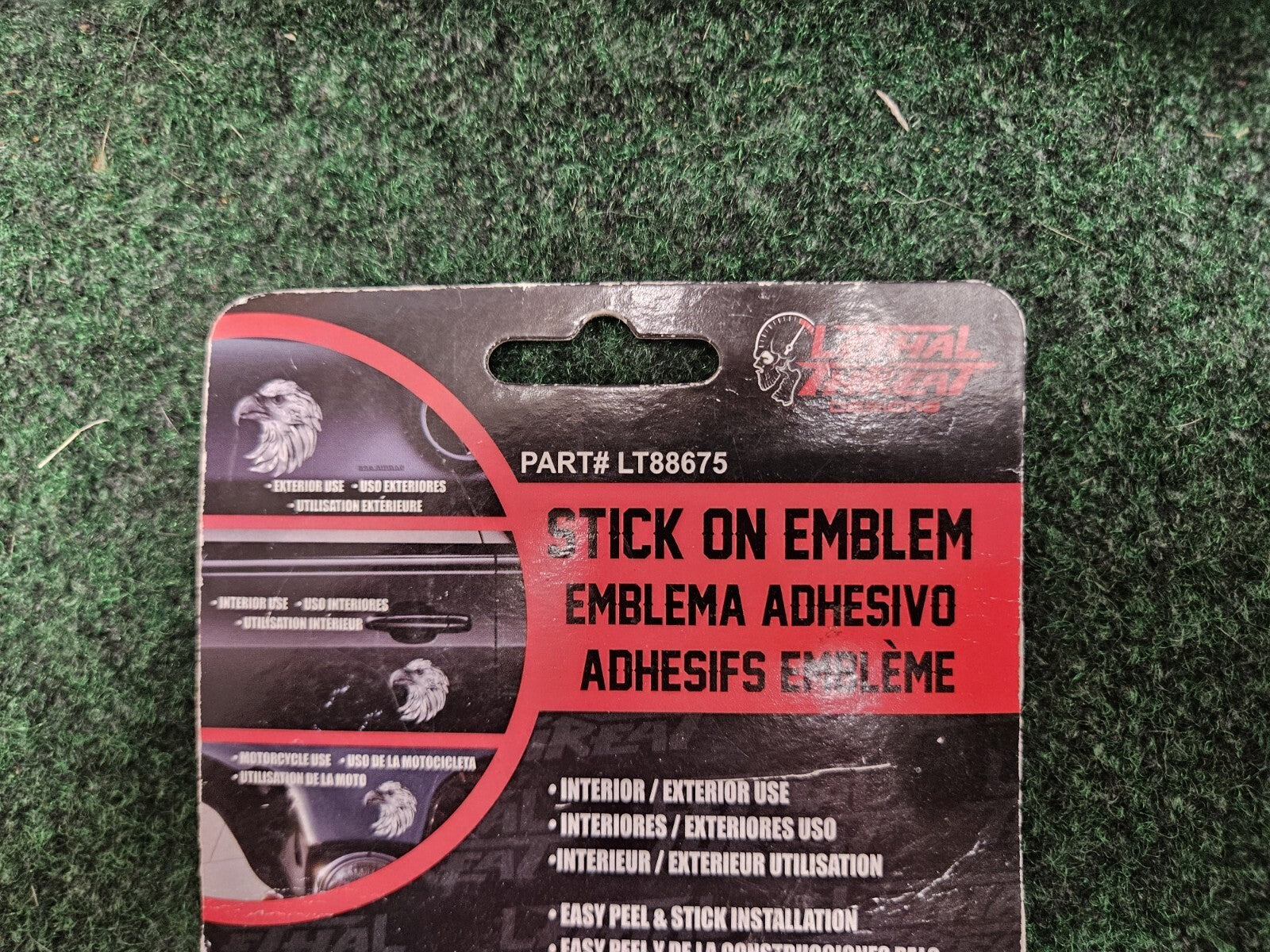Lethal Threat Stick-On Emblem Eagle 3D Auto  LT88675 7S7