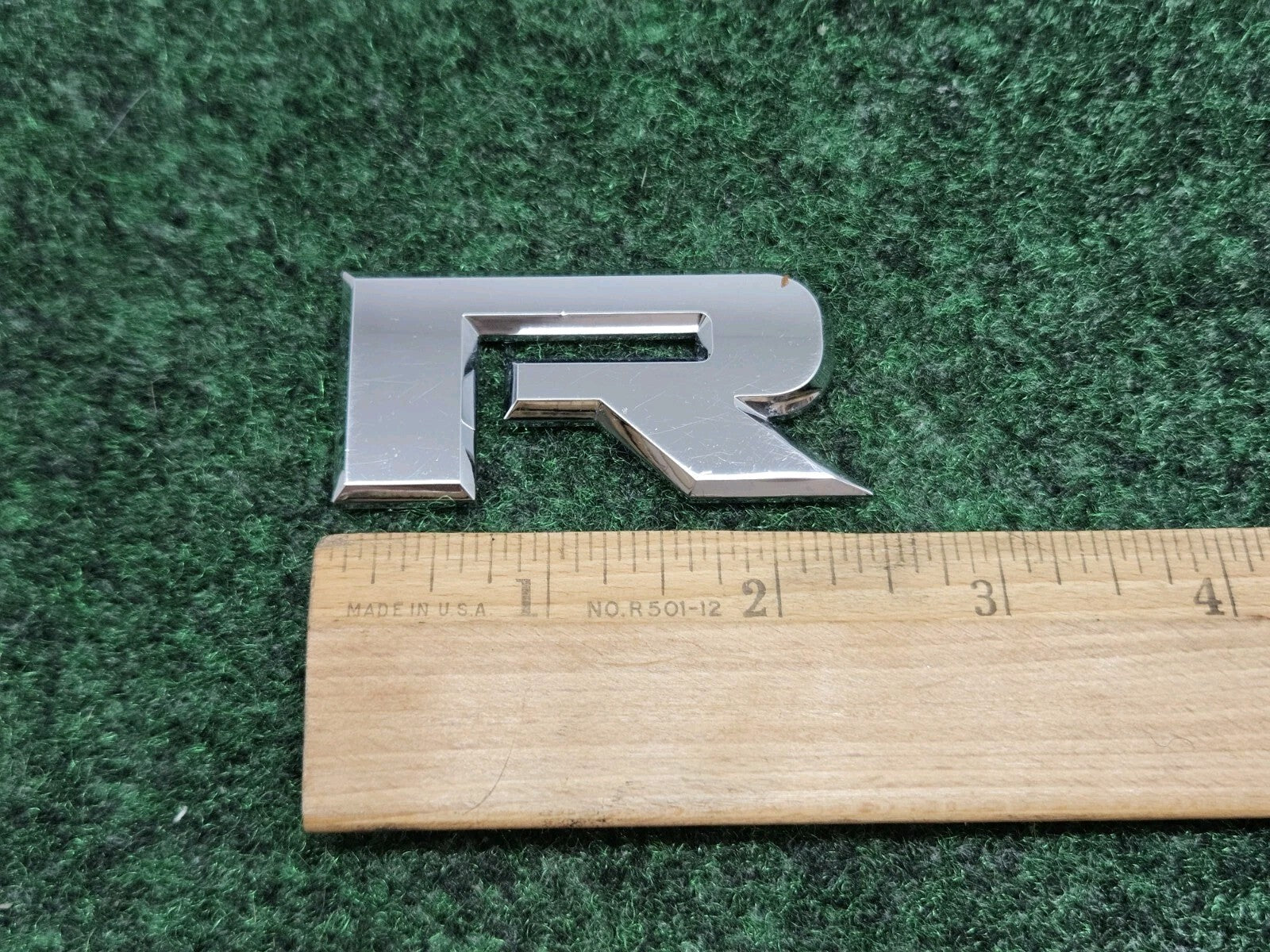 OEM "R" Chrome Individual Letter Lettering Emblem Badge Logo 3D Nameplate R 2S6
