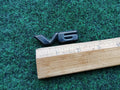 Pontiac OEM V6 Chrome Black Plastic Emblem Badge Logo Nameplate Name Plate 5S4