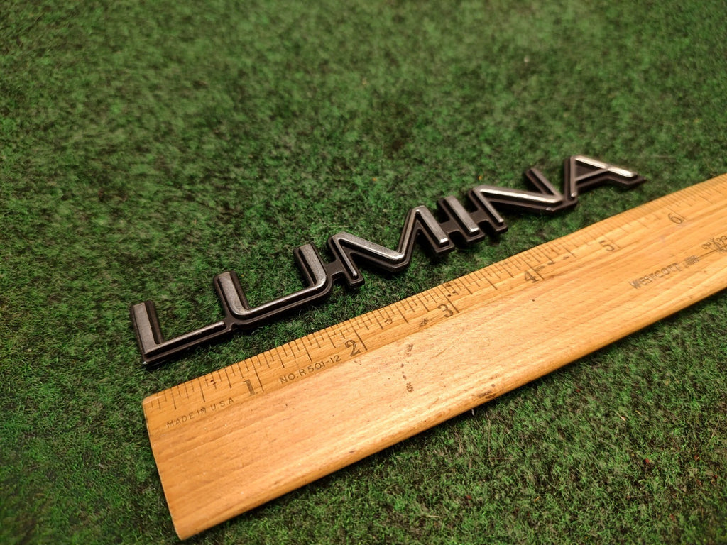 Chevy OEM Lumina Chrome 6" Rear Trunk Emblem Badge Logo Nameplate Name Plate 2S3