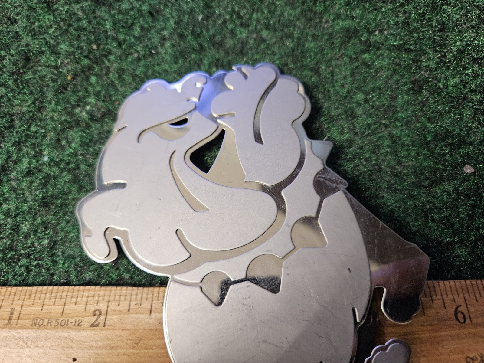 Emblem Badge Decal Sticker 3D Bull Dog Dual Layer Stainless Steel 4M8