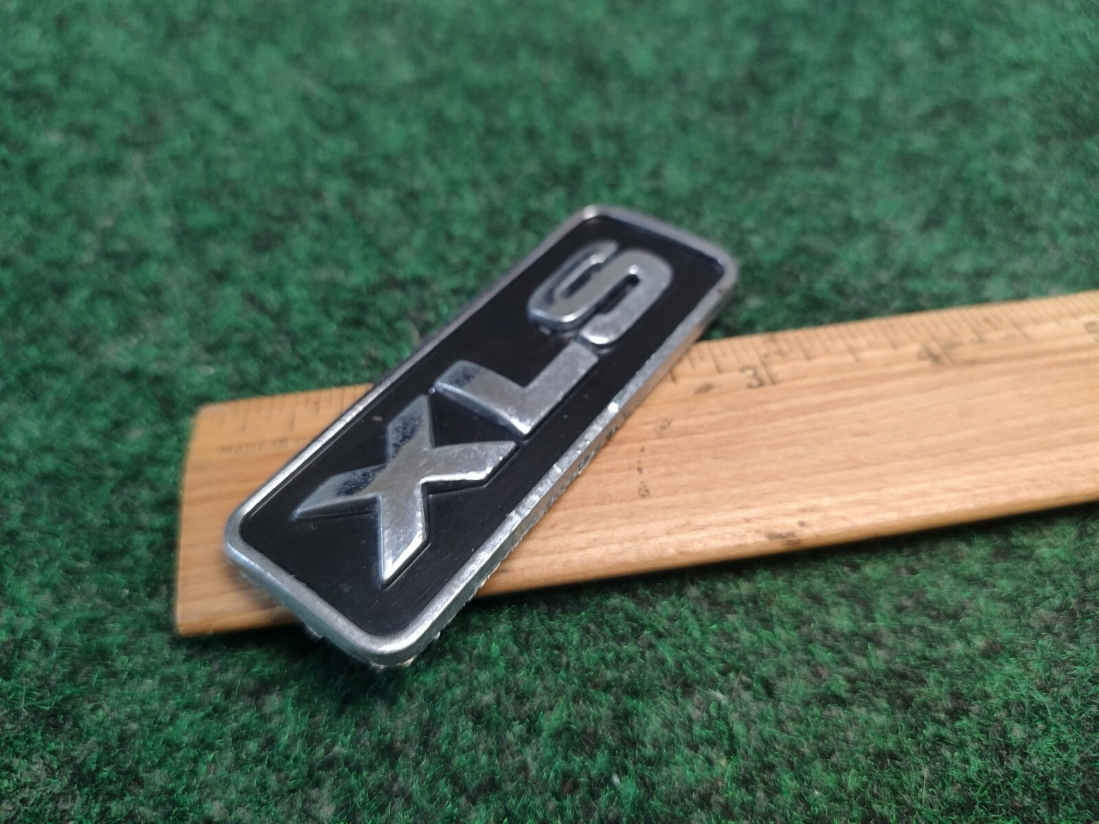 Ford OEM XLS Black & Chrome Plastic Emblem Badge Logo Nameplate Name Plate 4S3
