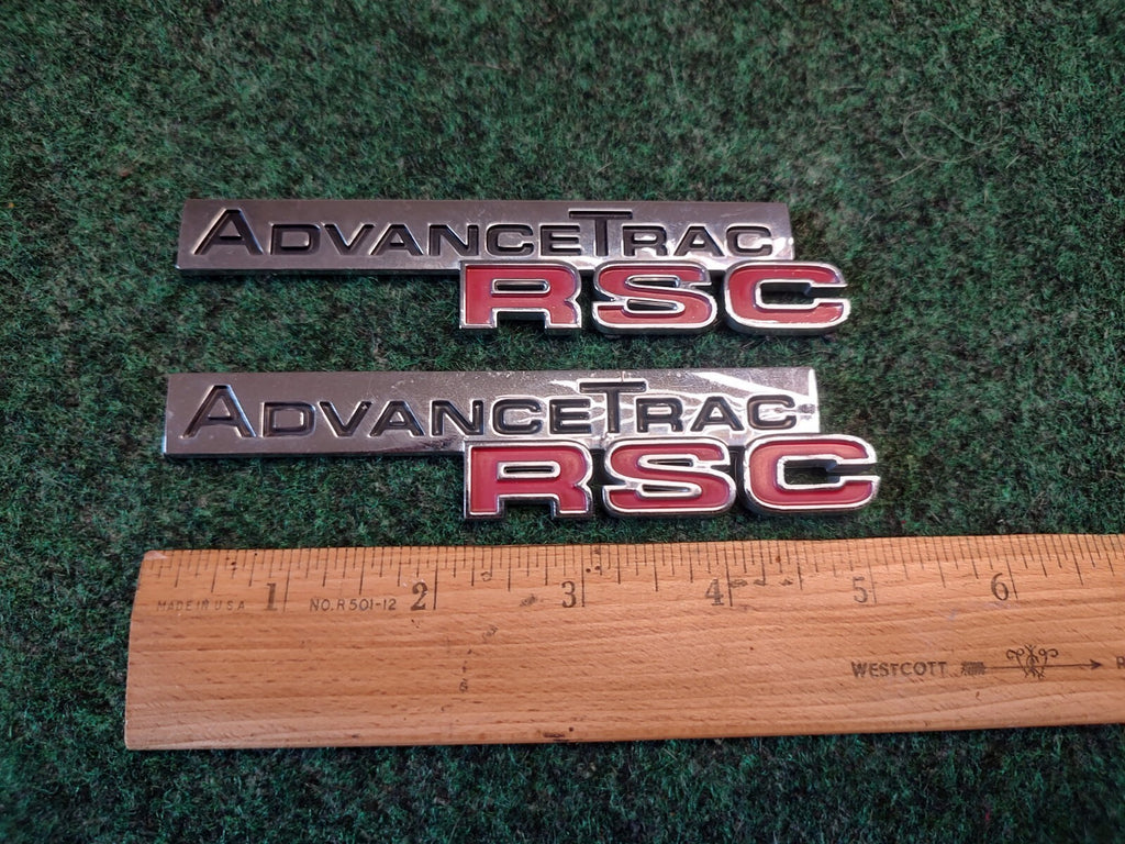 (2) Ford Expedtion Explorer Rear Chrome ADVANCE TRAC RSC NAMEPLATE Emblem 3S1