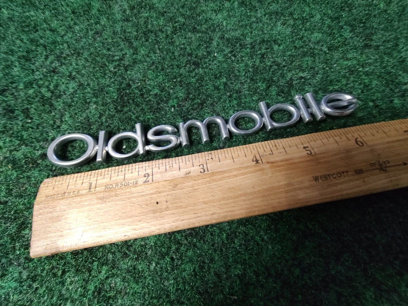 Oldsmobile OEM Chrome Emblem Badge Logo Nameplate Name Plate  4S4