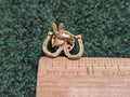 Vtg 1960's Golf Oil Promo Democratic Gold Tone Pin Small Donkey Horseshoes