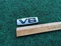 V6 Silver 3.75" Emblem Badge Logo Nameplate Name Plate OEM 5S3