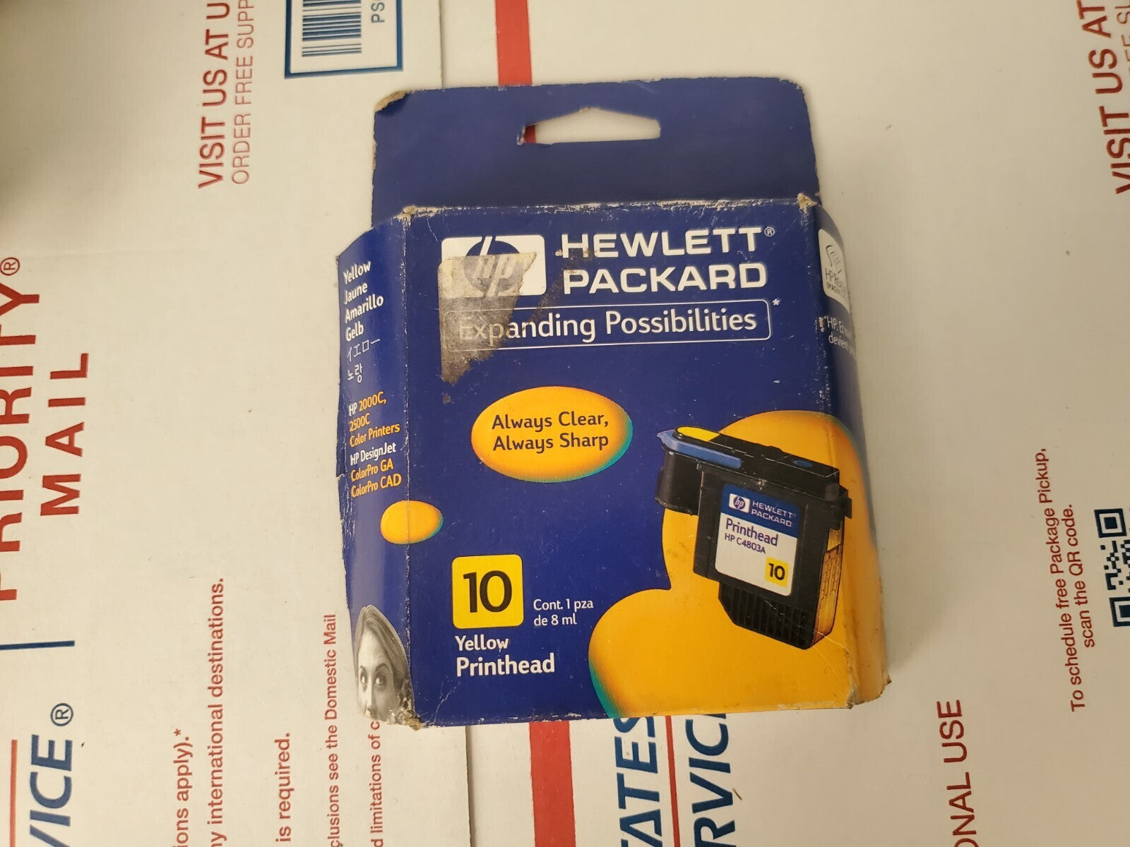 HP 10 YELLOW Ink Cartridge NEW OEM, C4842A 2000c 2500c Designjet Colorpro 5L4