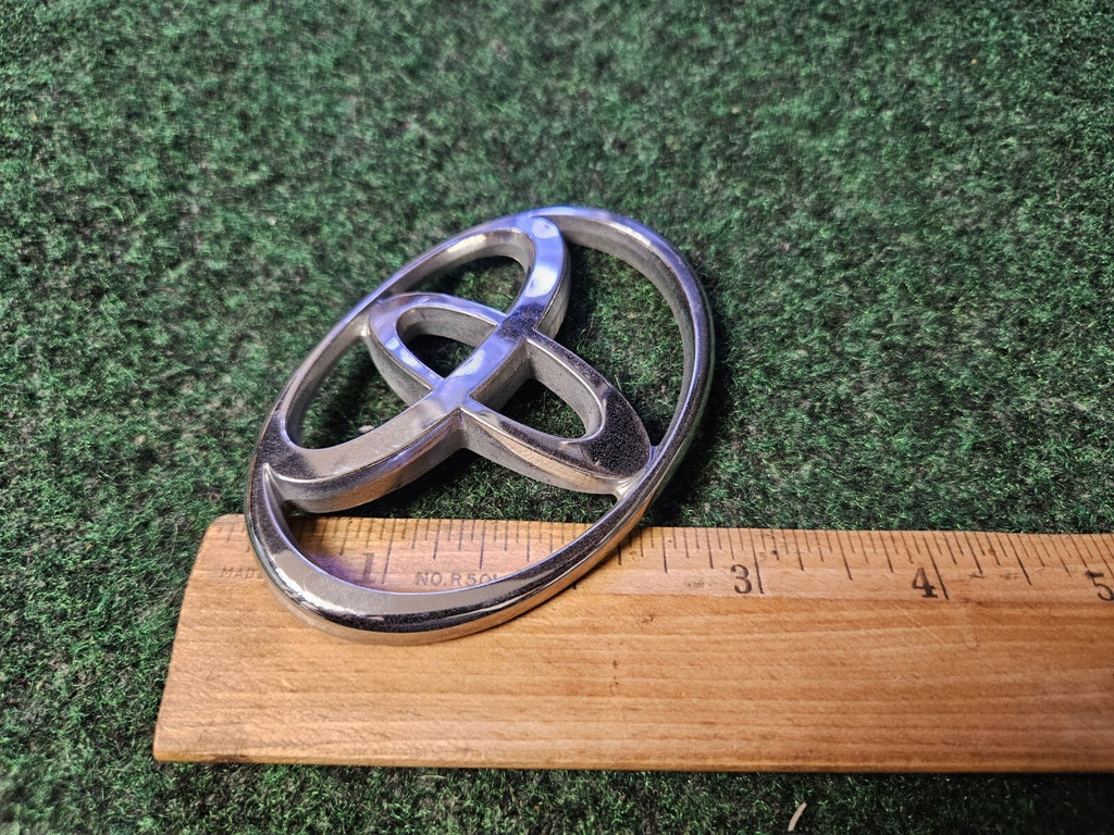 Toyota Chrome Emblem Logo Symbol Unknown Name Plate Model ~3.5" 5L9
