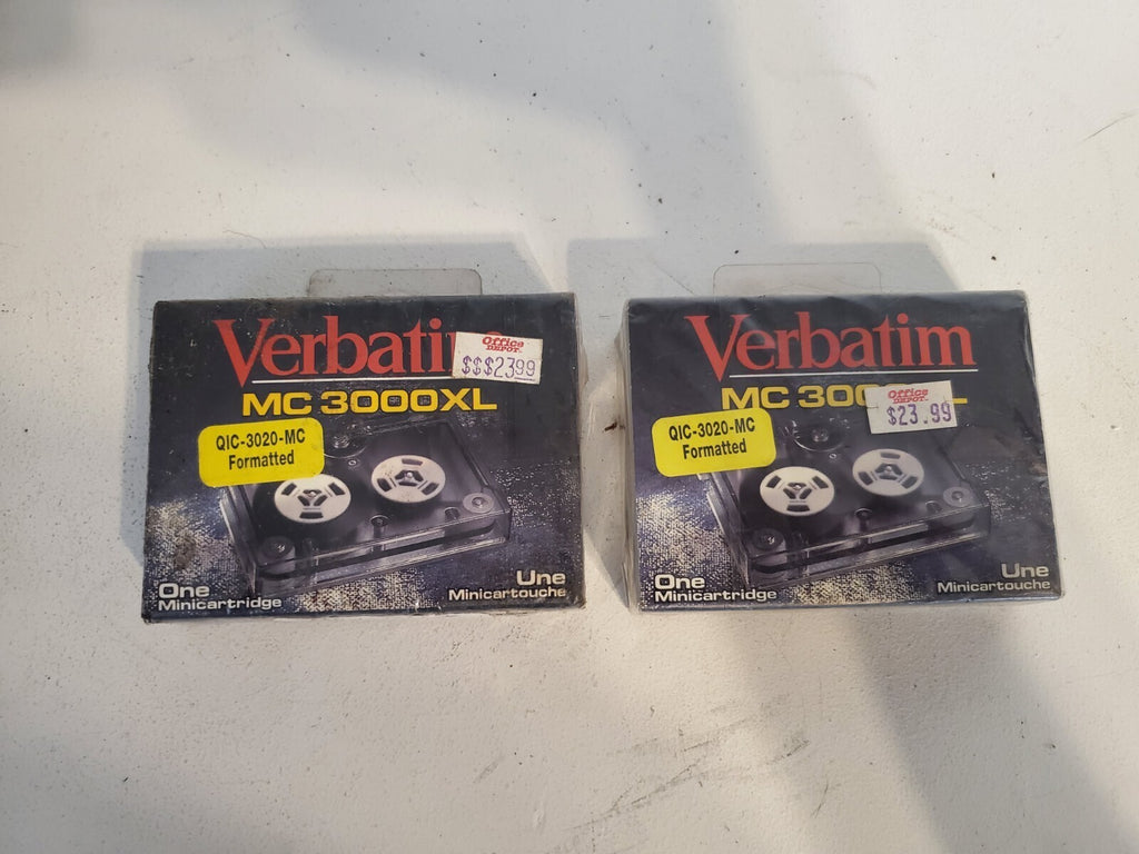 (2) Verbatim MC3000XL Minicartridge 400 ft (121.9 m) 90921 Microcartridge 5L3