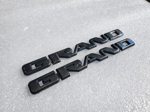 (2) Pontiac OEM Grand Am Chrome Emblem Badge Logo Nameplate Name Plate VNTG