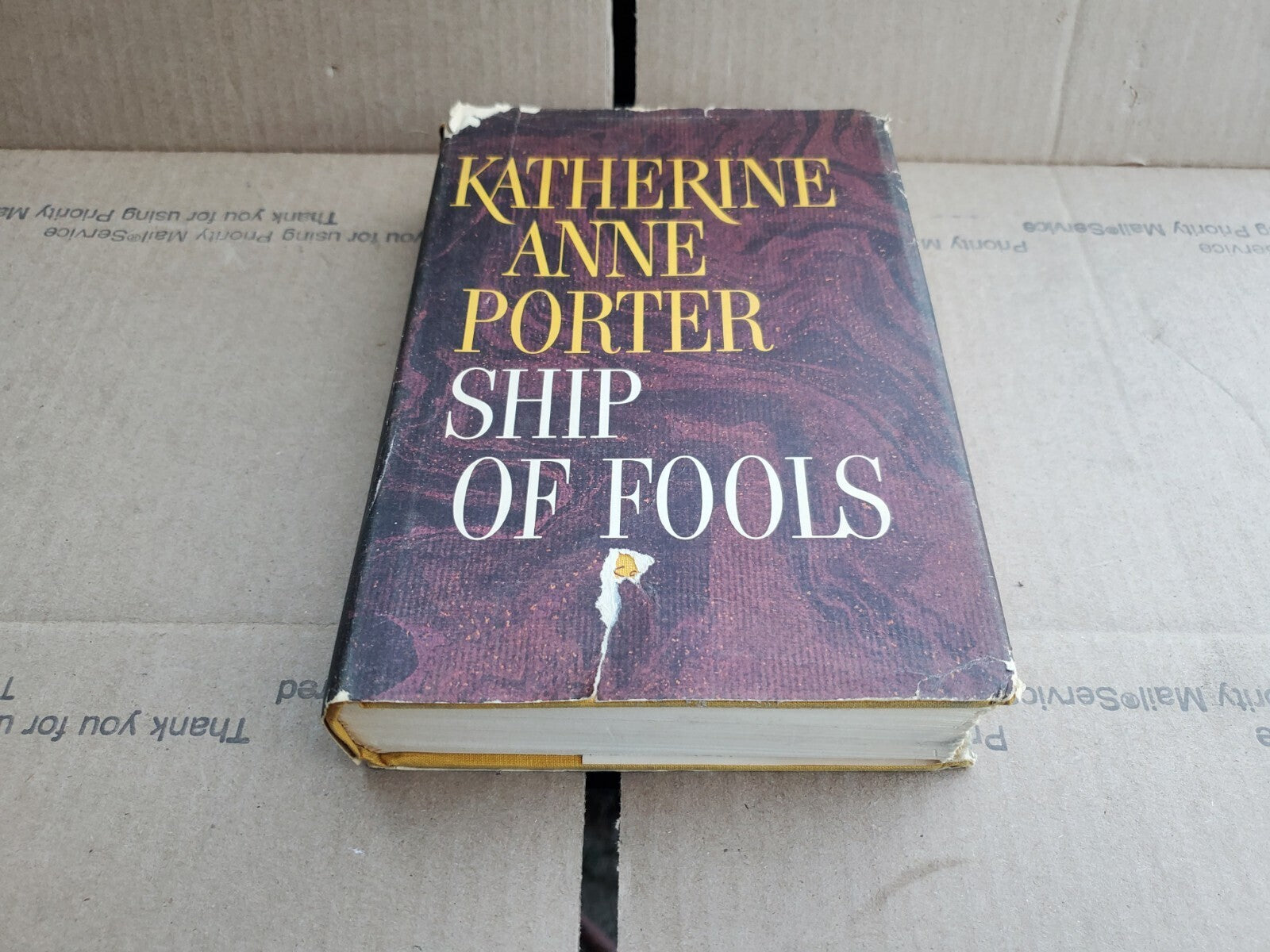 Ship of Fools Hardcover Book 1962  Dust Jacket By Katherine Ann Porter B9