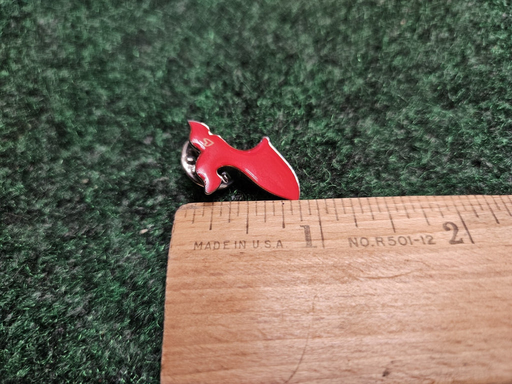 Red Dress Heart Awareness Enamel Lapel Pin Silver Tone Brooch Clutch Back Nurse