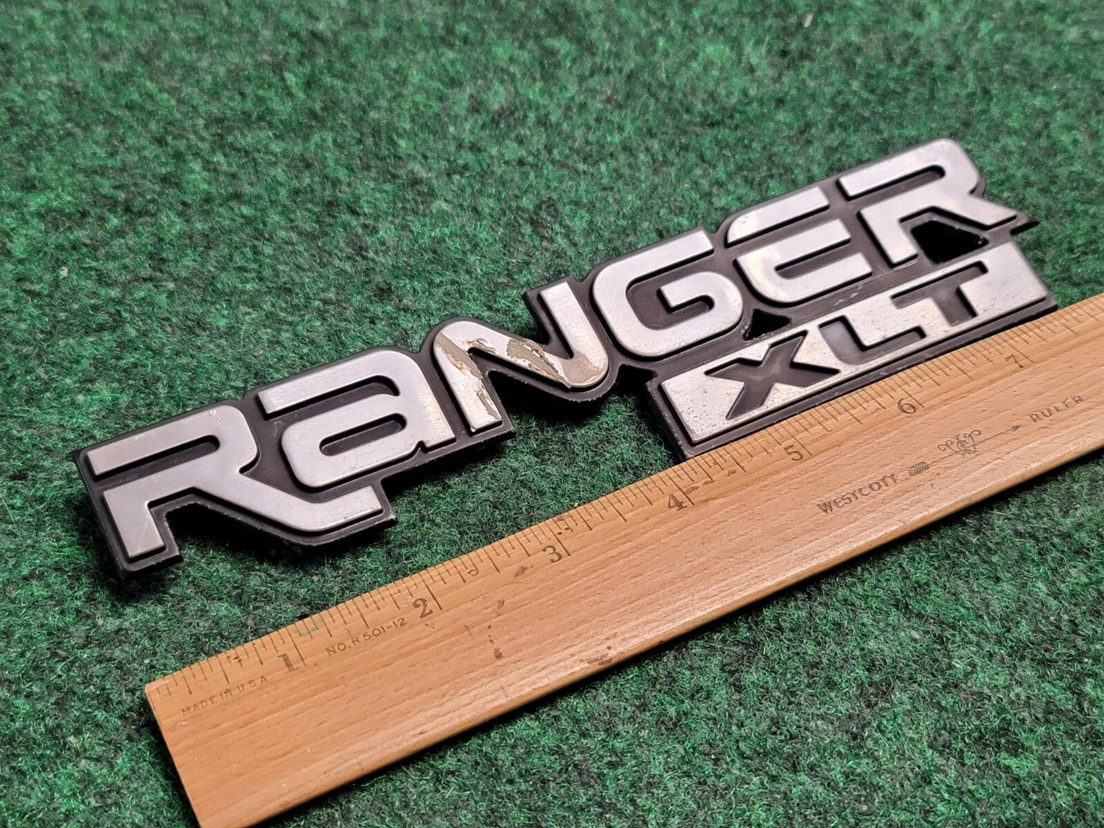 Ford 1993-2005 Ranger XLT Chrome Fender Emblem Badge Nameplate F67B16B114BA 1M7