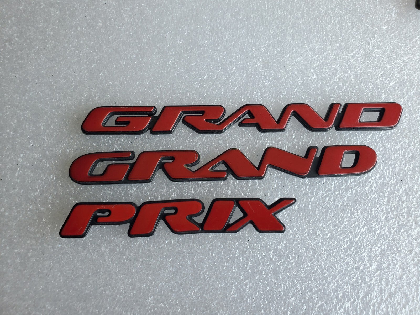 1997 1998 1999 2003 Pontiac Grand Prix Door Name Plate RED NAMEPLATE OEM VNTG