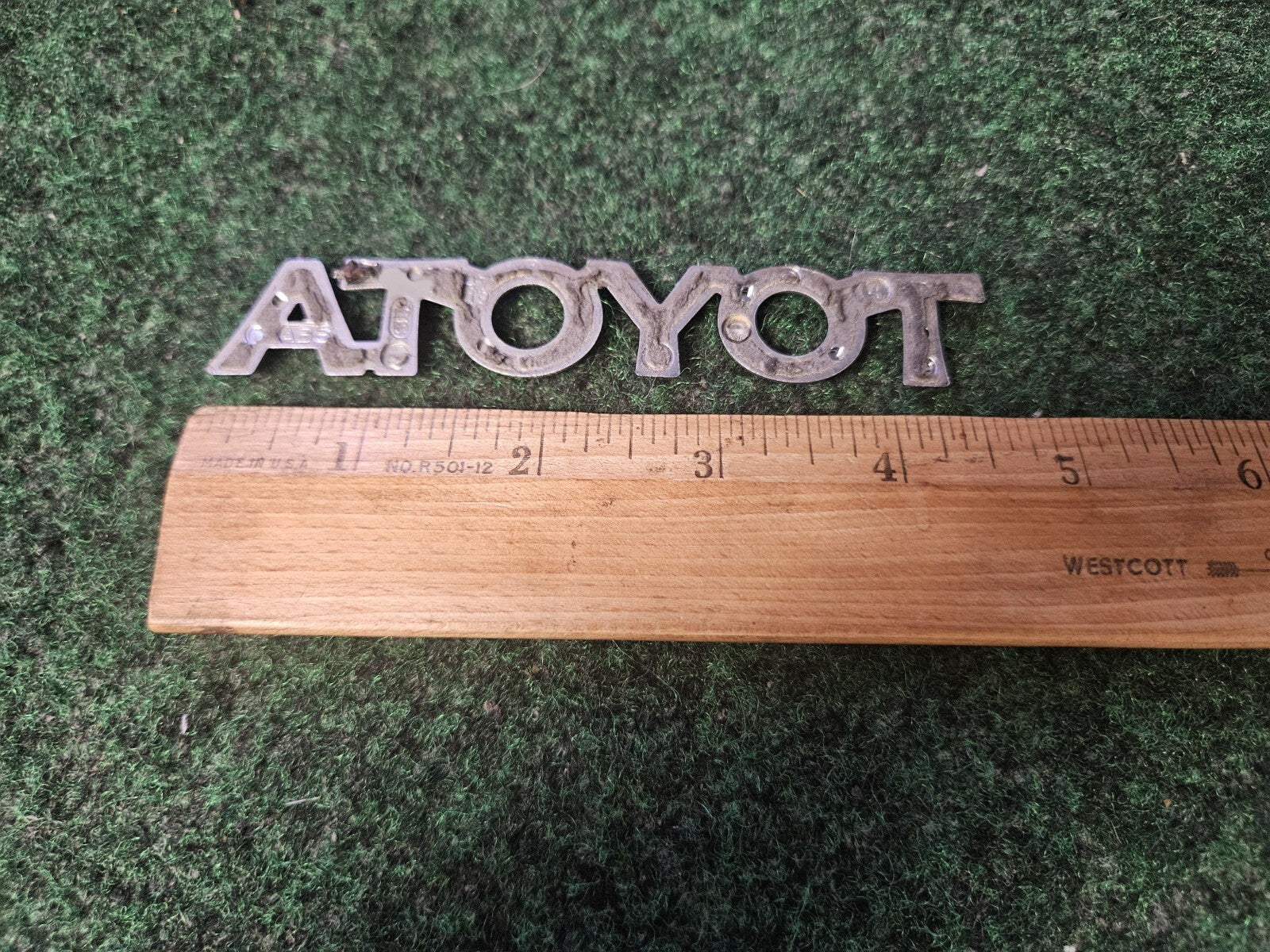 Toyota Rear Trunk Lid Emblem About 4.6" Chrome OEM 4M7