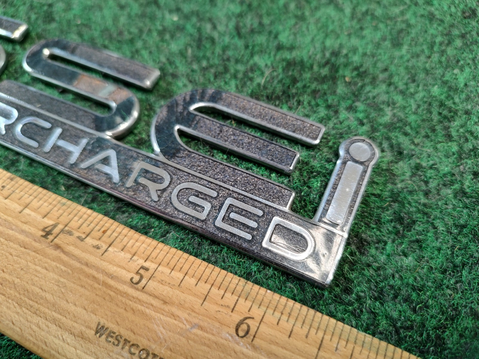 Pontiac SSEi Supercharged Gray Metal Emblem Badge Logo Nameplate Name Plate 1S4