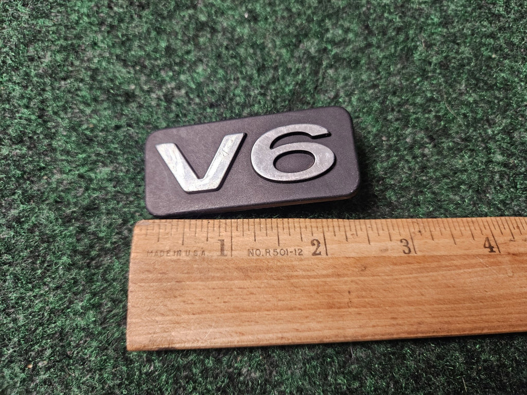 OEM V-6 V6 Black Plastic Emblem Badge Logo Nameplate Name Plate 4S1