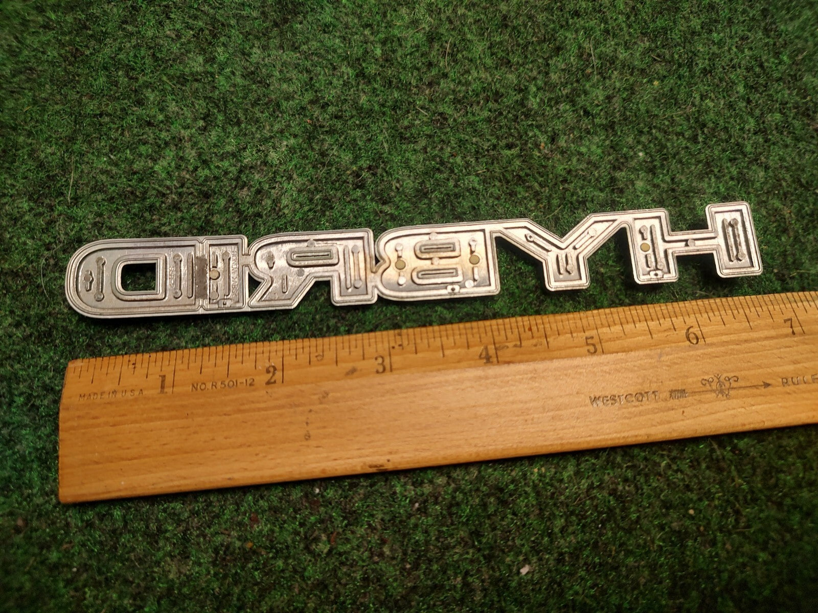 Honda Civic Hybrid Emblem Logo Letters Badge Trunk Rear Chrome OEM 3S6