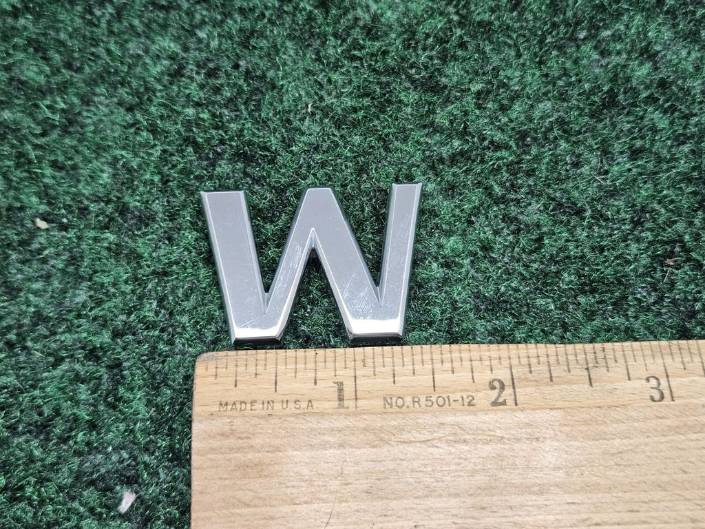OEM "W" Silver Individual Letter Lettering Emblem Badge Logo Nameplate 2S2