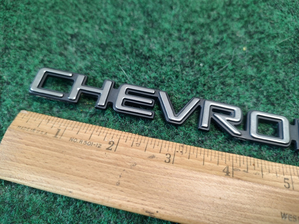 Chevy OEM Chevrolet Black Plastic Vintage Emblem Badge Logo Nameplate 7.5 in 3S9