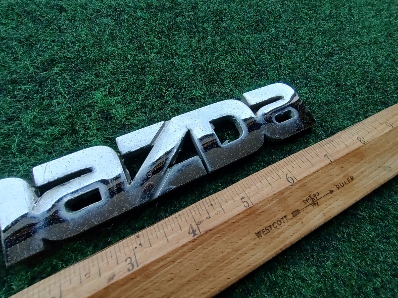 Mazda OEM Chrome Emblem Badge Logo Nameplate Name Plate ~7.5 Inches 5S3