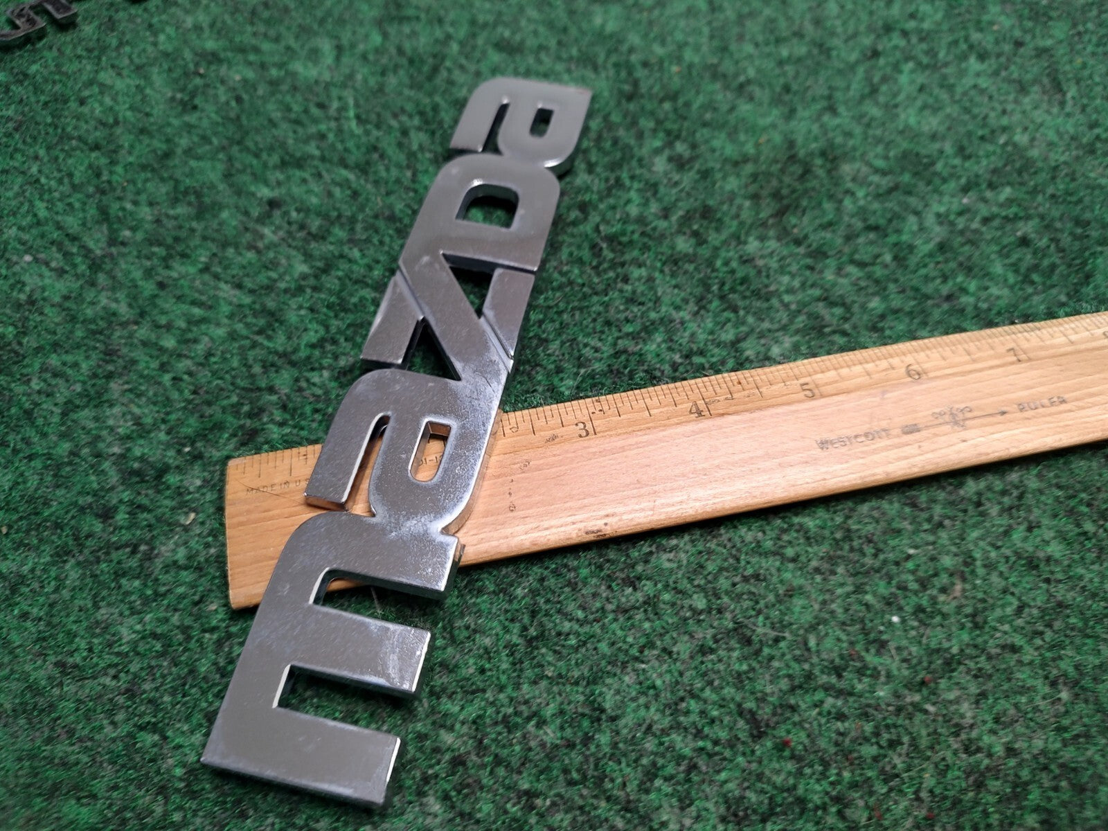 Mazda OEM Chrome Emblem Badge Logo Nameplate Name Plate ~7.25 Inches 4S4