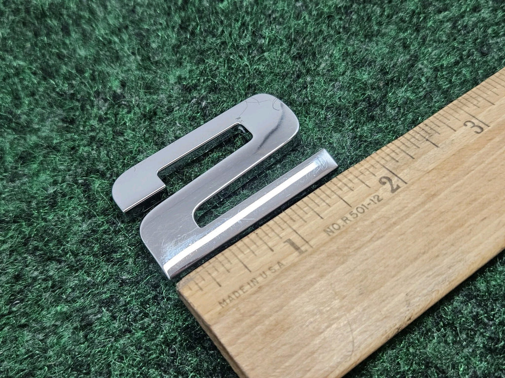 OEM "2" Chrome Individual 3D Number Lettering Emblem Badge Logo Nameplate 7S9