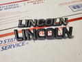 (2) Lincoln OEM Chrome Black Emblem Badge Logo Name 4L6