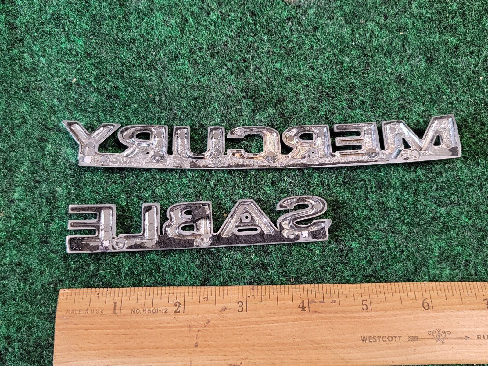 00 01 02 03 MERCURY SABLE HATCHBACK REAR LID EMBLEM LOGO BADGE SIGN SET 1M3