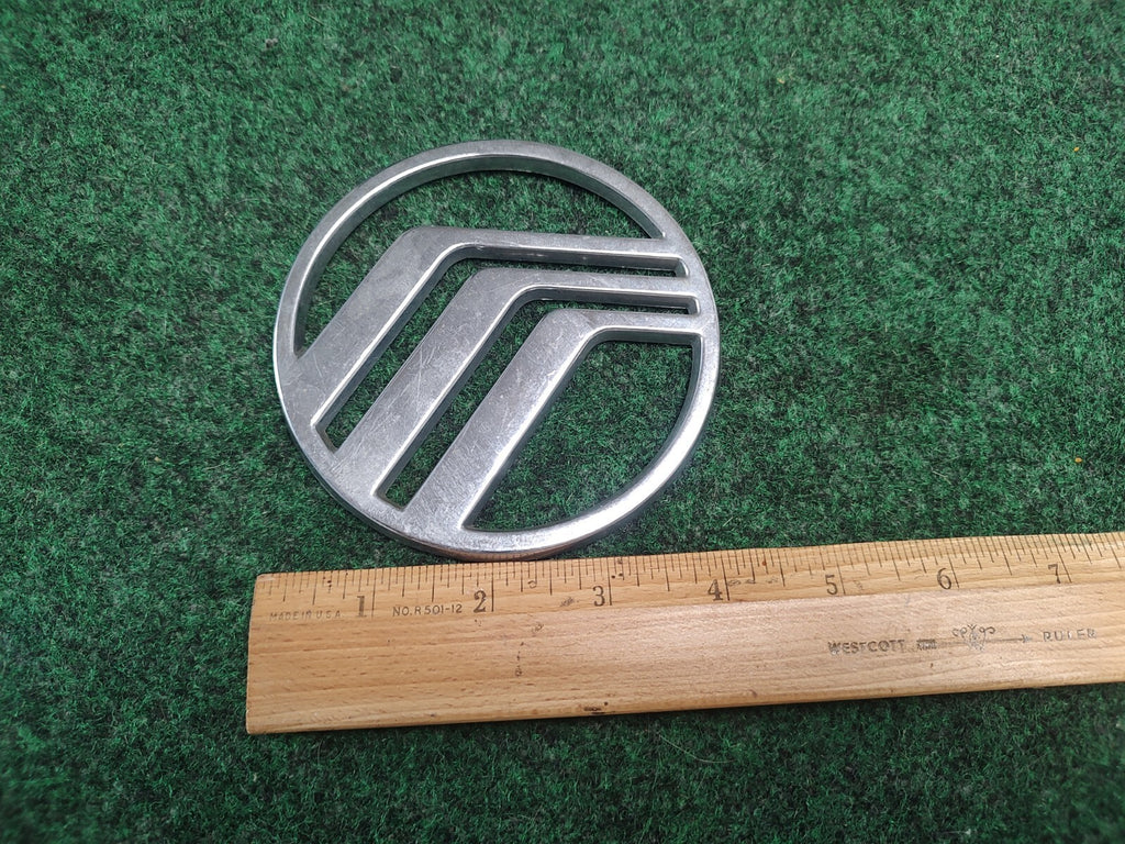 Mercury Chrome 4.125" Rear Emblem Badge Logo Nameplate Name F67B-7843156-AA 3S7