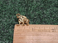 Elephants Lapel Pin Small Size Gold Color Metal