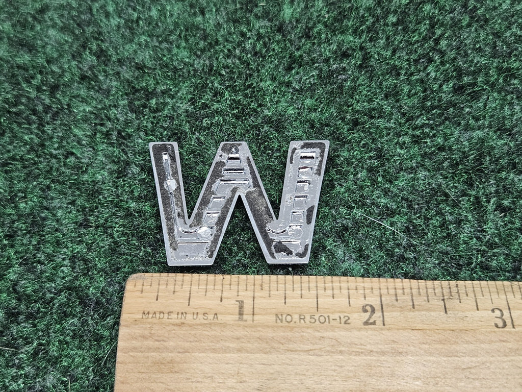 OEM "W" Silver Individual Letter Lettering Emblem Badge Logo Nameplate 3D 7S7