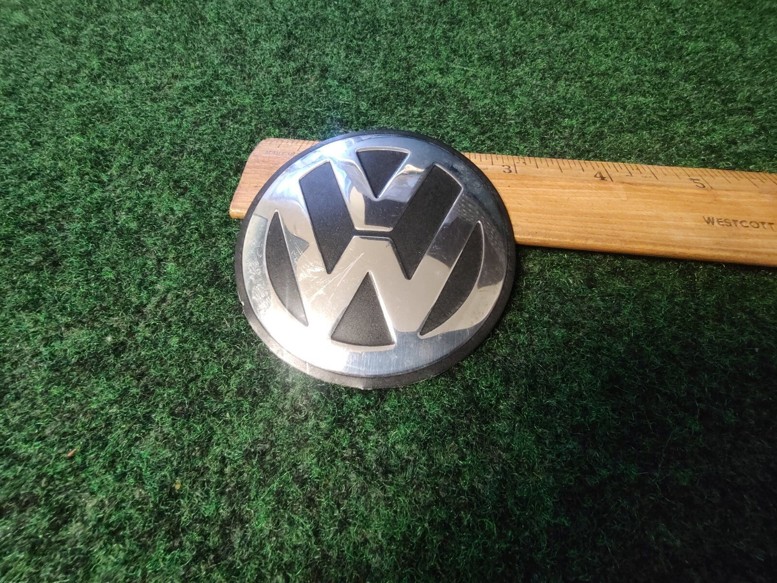 Volkswagen Emblem Chromr OEM VW Tin Material 2.75" Name Plate Badge Logo 8L2