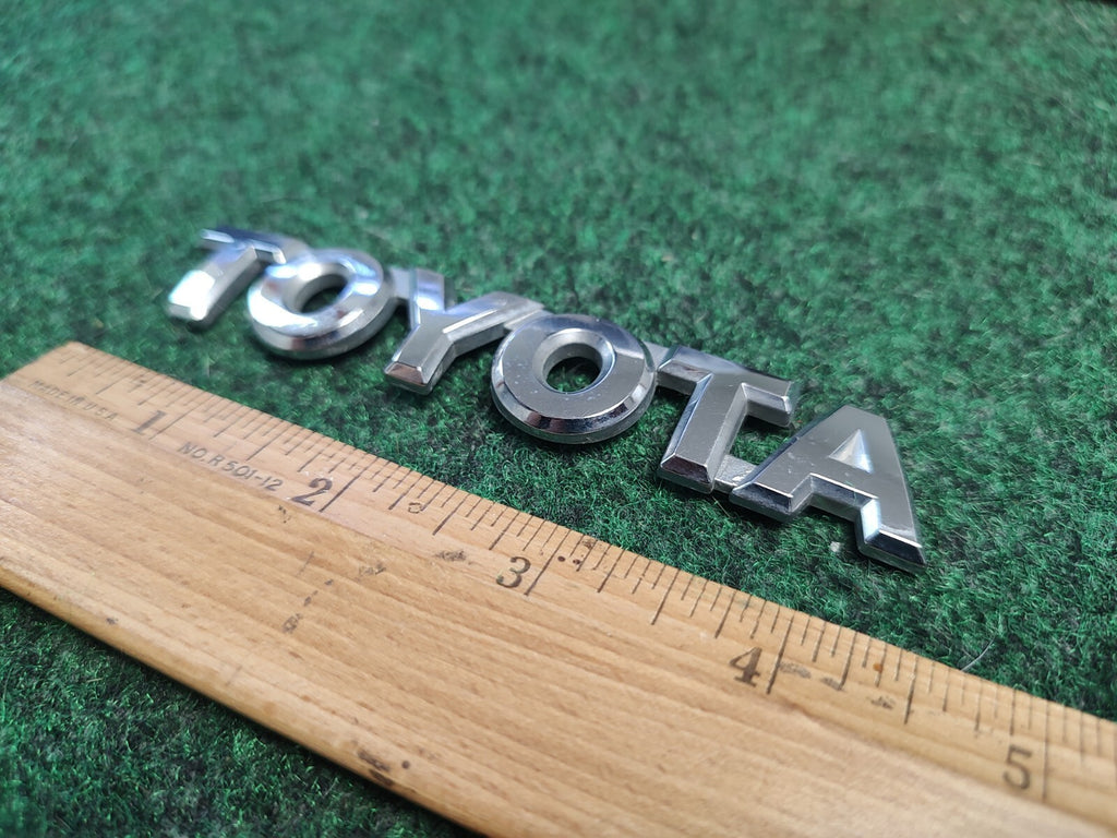 Toyota Chrome Plastic 4.5" Emblem Badge Logo Nameplate Name Plate Insignia 1S9