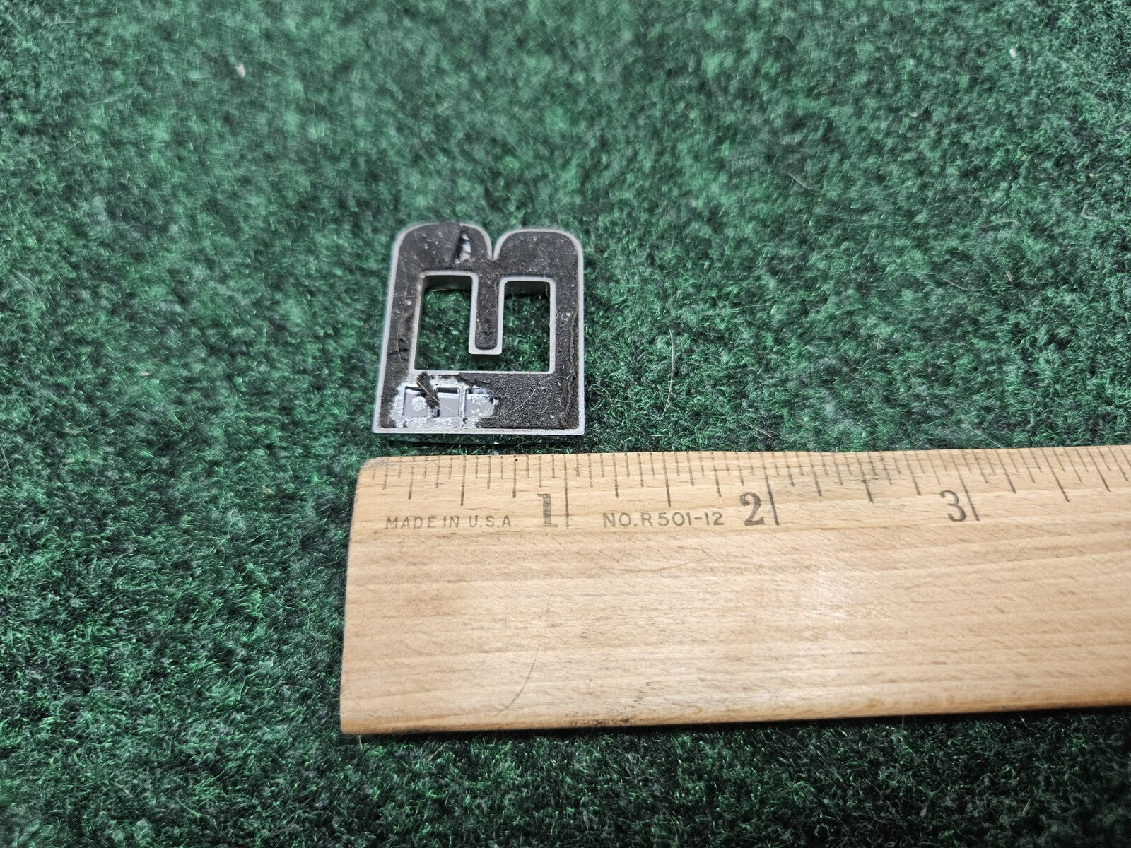 OEM "B" Chrome B Individual Letter Lettering Emblem Badge Logo Nameplate 3D 7S7