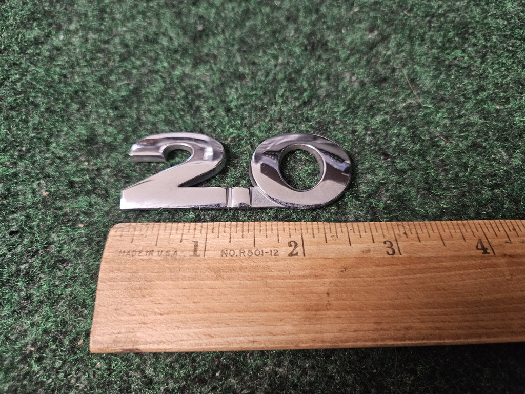 2.0 Emblem Name Plate Badge Logo Sign Rare OEM 4S7