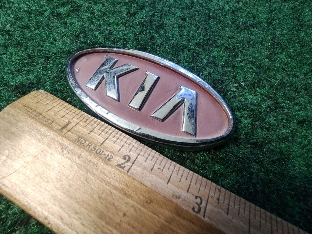 Kia Emblem Badge Grille Front Rear Name Plate OEM Nameplate Logo Red Chrome 4S3