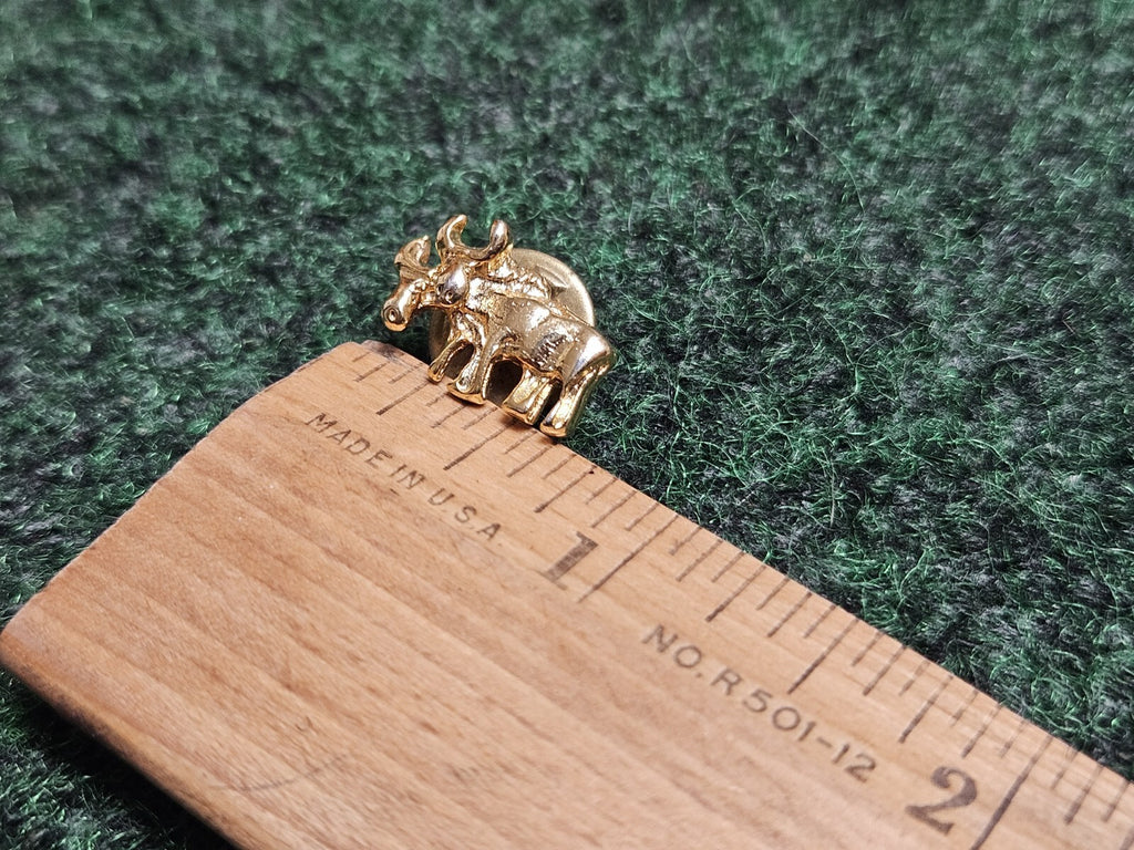 Moose Gold Tone Vintage Lapel Pin