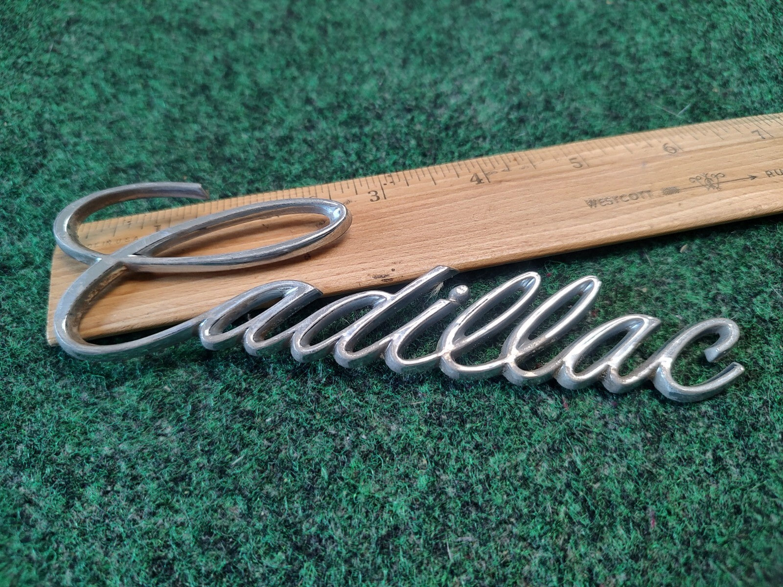 Cadillac Chrome Plastic 6inch Emblem Badge Logo Nameplate Name Plate 3S7