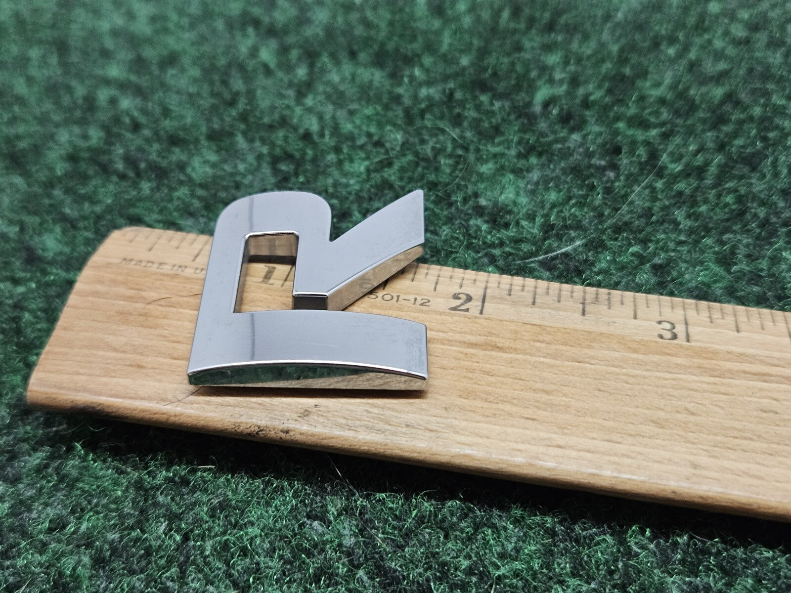 OEM "R" Chrome Individual Letter Lettering Emblem Badge Logo Nameplate 7S6